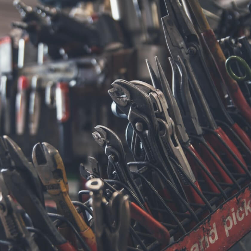 Service tools ready for a Setaflow maintenance visit